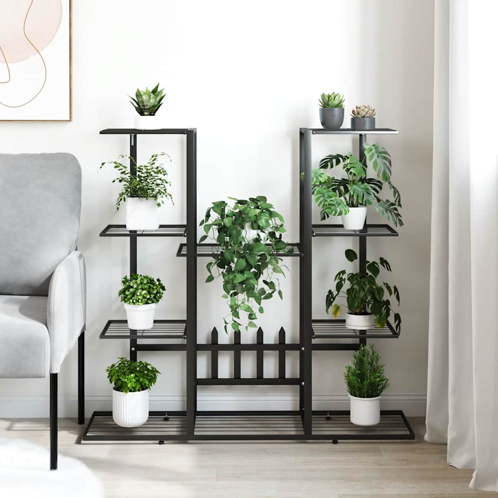 Blumenständer 94,5x25x89 cm Schwarz Eisen