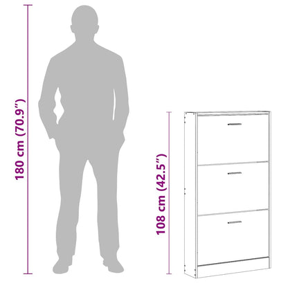 Schuhschrank Weiß 59 x 17 x 108 cm Holzwerkstoff