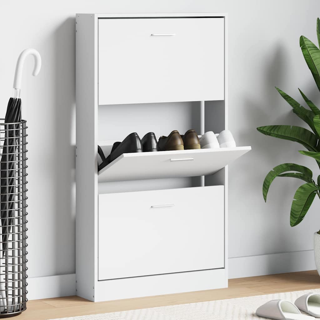 Schuhschrank Weiß 59 x 17 x 108 cm Holzwerkstoff