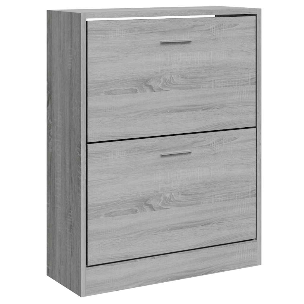 Schuhschrank Grau Sonoma 63x24x81 cm Holzwerkstoff