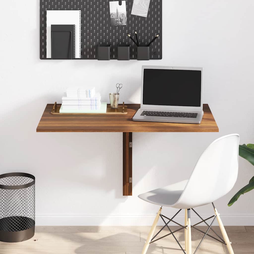Wand-Klapptisch Braun Eichen-Optik 100x60x56 cm Holzwerkstoff