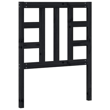 Kopfteil Schwarz 81x4x100 cm Massivholz Kiefer