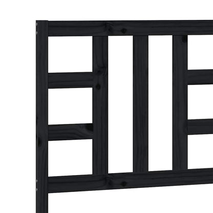 Kopfteil Schwarz 81x4x100 cm Massivholz Kiefer