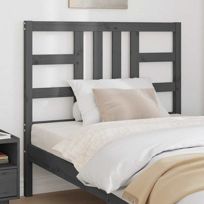 Kopfteil Grau 106x4x100 cm Massivholz Kiefer