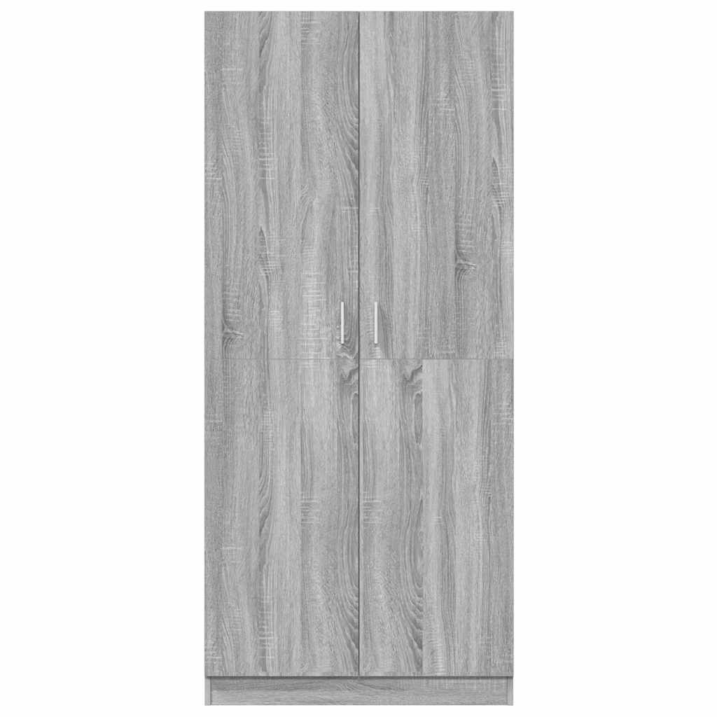 Kleiderschrank Grau Sonoma 80x52x180 cm Holzwerkstoff