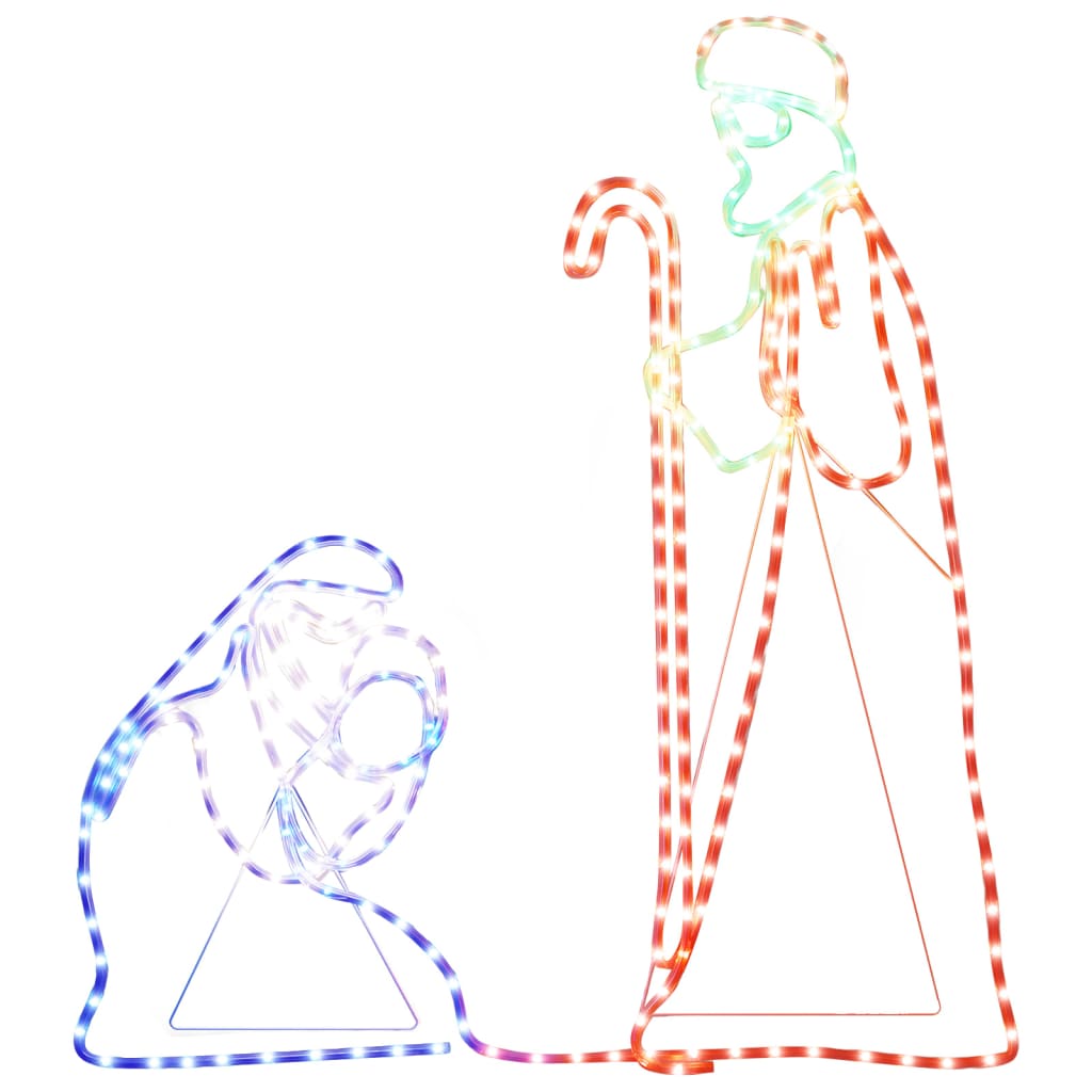 LED-Silhouette Maria und Josef 264 LEDs 40x55&38x100 cm