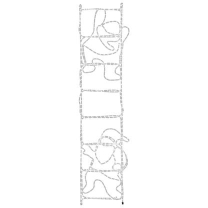 LED-Silhouette Weihnachtsmann auf Leiter 552 LEDs 50x200 cm