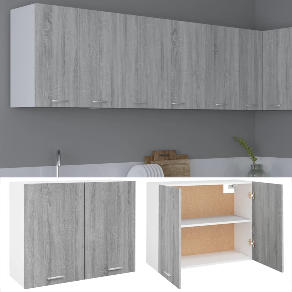 Hängeschrank Lyon Grau Sonoma 80x31x60 cm Holzwerkstoff