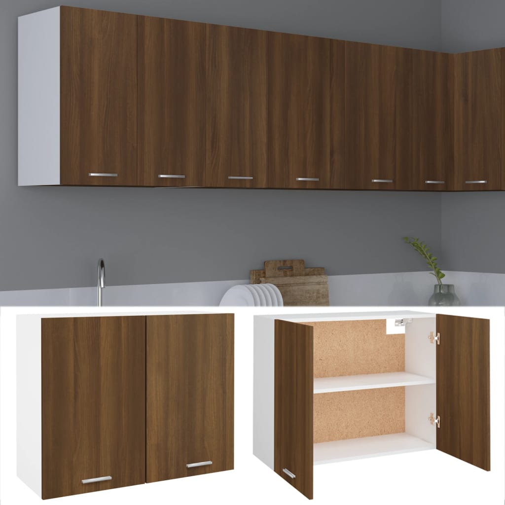 Hängeschrank Lyon Braun Eichen-Optik 80x31x60 cm Holzwerkstoff