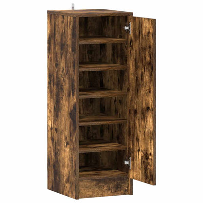 Schuhregal Räuchereiche 32x35x92 cm Holzwerkstoff