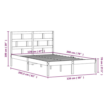 Massivholzbett ohne Matratze 120x200 cm