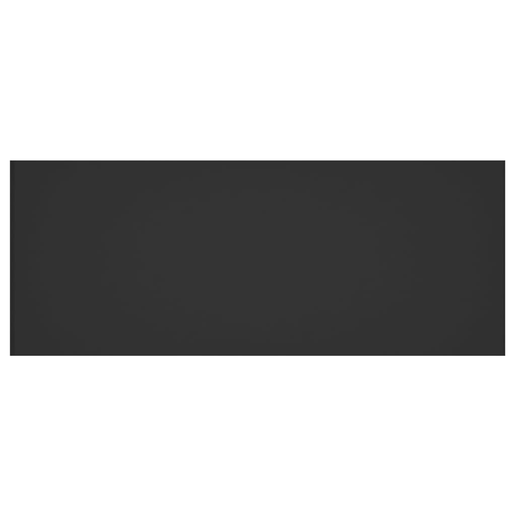 Kopfteil Schwarz 200x1,5x80 cm Holzwerkstoff