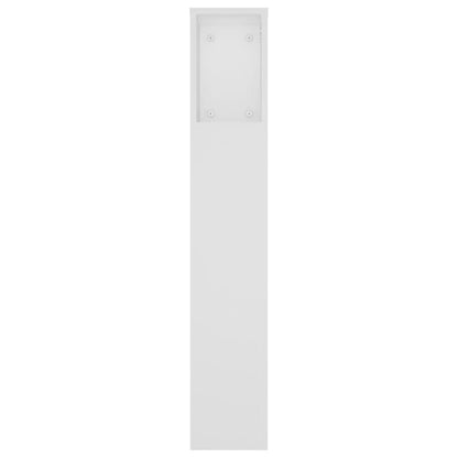 Kopfteil mit Ablagen Weiß 180x18,5x104,5 cm