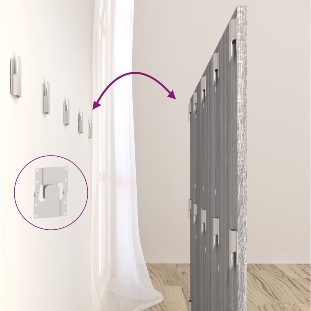 Kopfteil Grau Sonoma 160x1,5x80 cm Holzwerkstoff