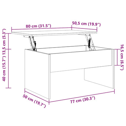 Couchtisch Sonoma-Eiche 80x50,5x41,5 cm Holzwerkstoff