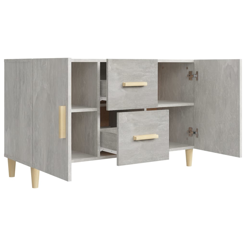 Sideboard Betongrau 100x36x60 cm Holzwerkstoff