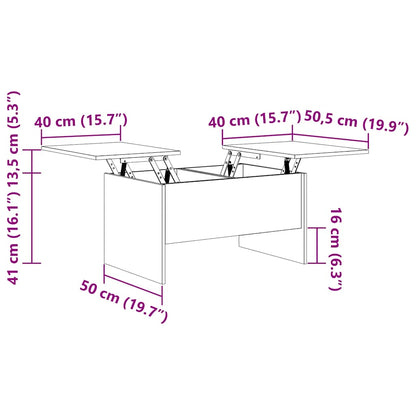 Couchtisch Räuchereiche 80x50x42,5 cm Holzwerkstoff