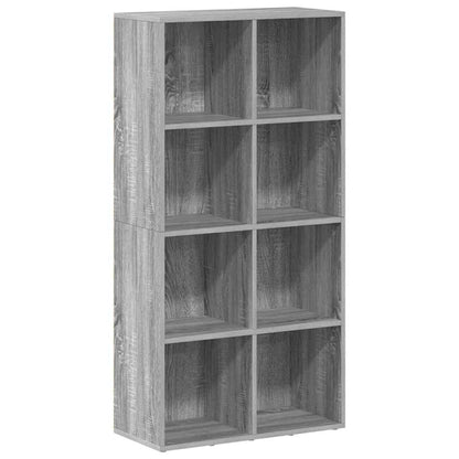 Bücherregal/Sideboard Grau Sonoma 66×30×130 cm Holzwerkstoff