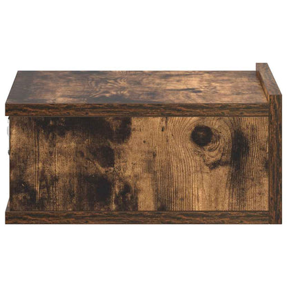 Hängender Nachttisch Räuchereiche 40x30x15 cm Holzwerkstoff