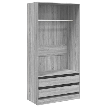 Kleiderschrank Grau Sonoma 100x50x200 cm Holzwerkstoff