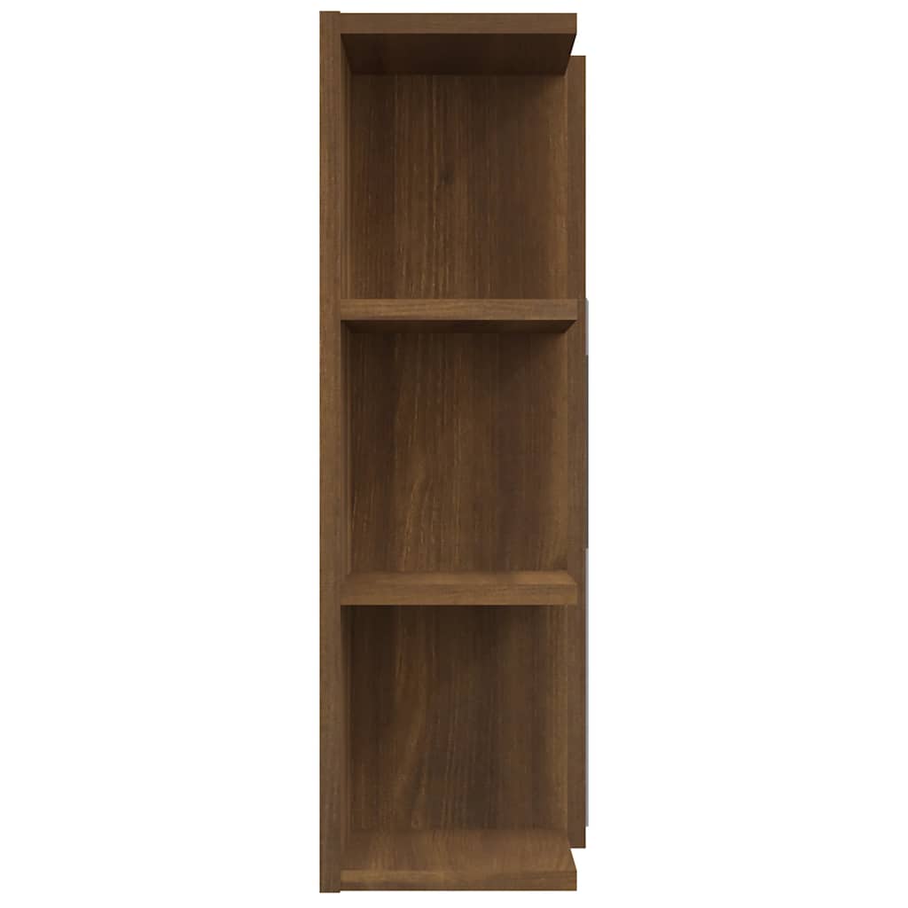 Bad-Spiegelschrank Braun Eiche-Optik 80x20,5x64cm Holzwerkstoff