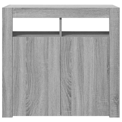 Sideboard mit LED-Beleuchtung Grau Sonoma 80x35x75 cm