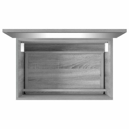 2-tlg. Badmöbel-Set Grau Sonoma Holzwerkstoff