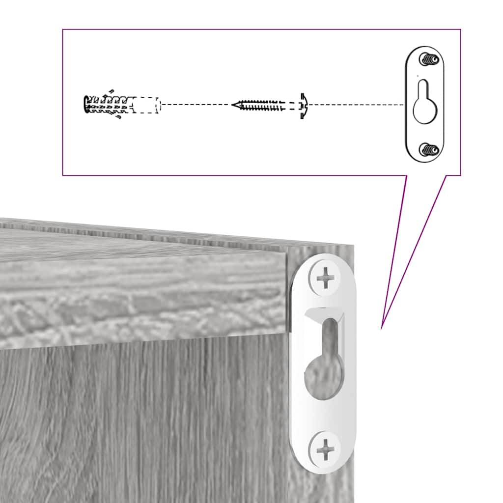 Würfelregale 6 Stk. Grau Sonoma 30x15x30 cm