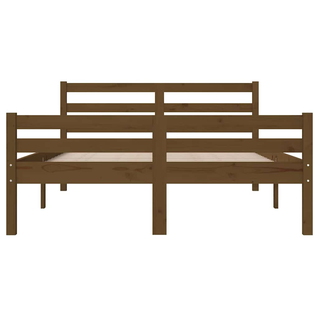 Massivholzbett Honigbraun 140x190 cm