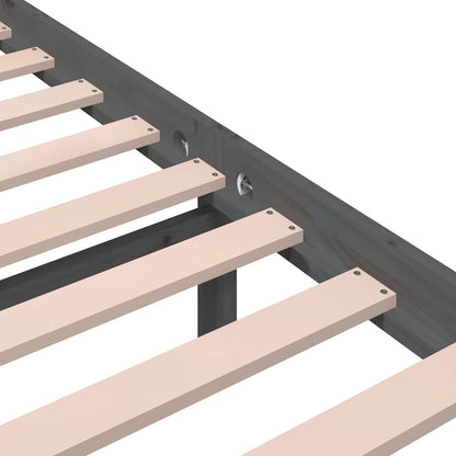 Massivholzbett Grau 150x200 cm