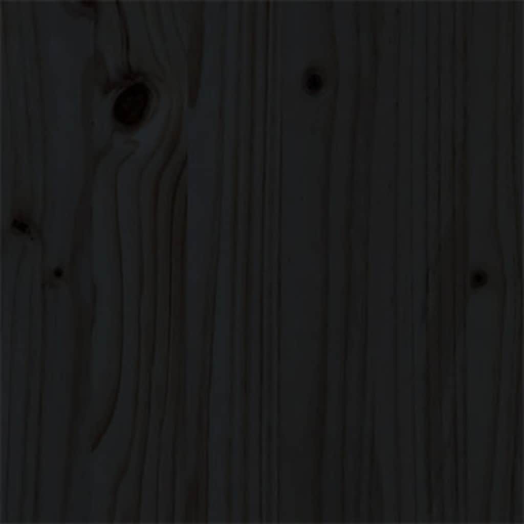 Massivholzbett Schwarz 140x190 cm