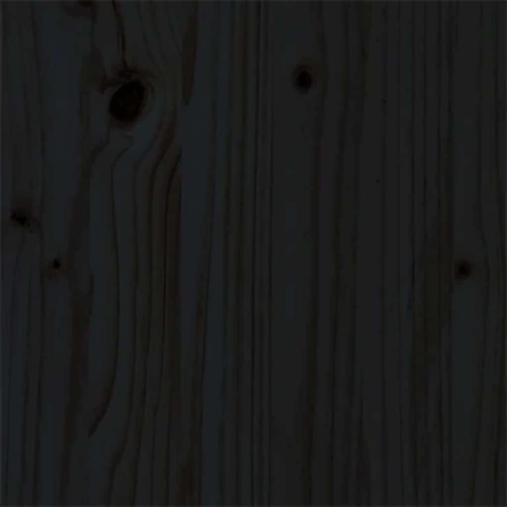 Massivholzbett Schwarz 150x200 cm