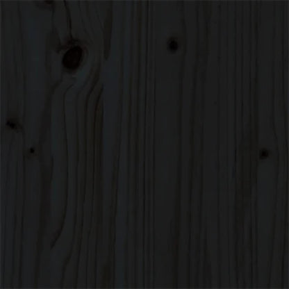 Massivholzbett Schwarz 150x200 cm