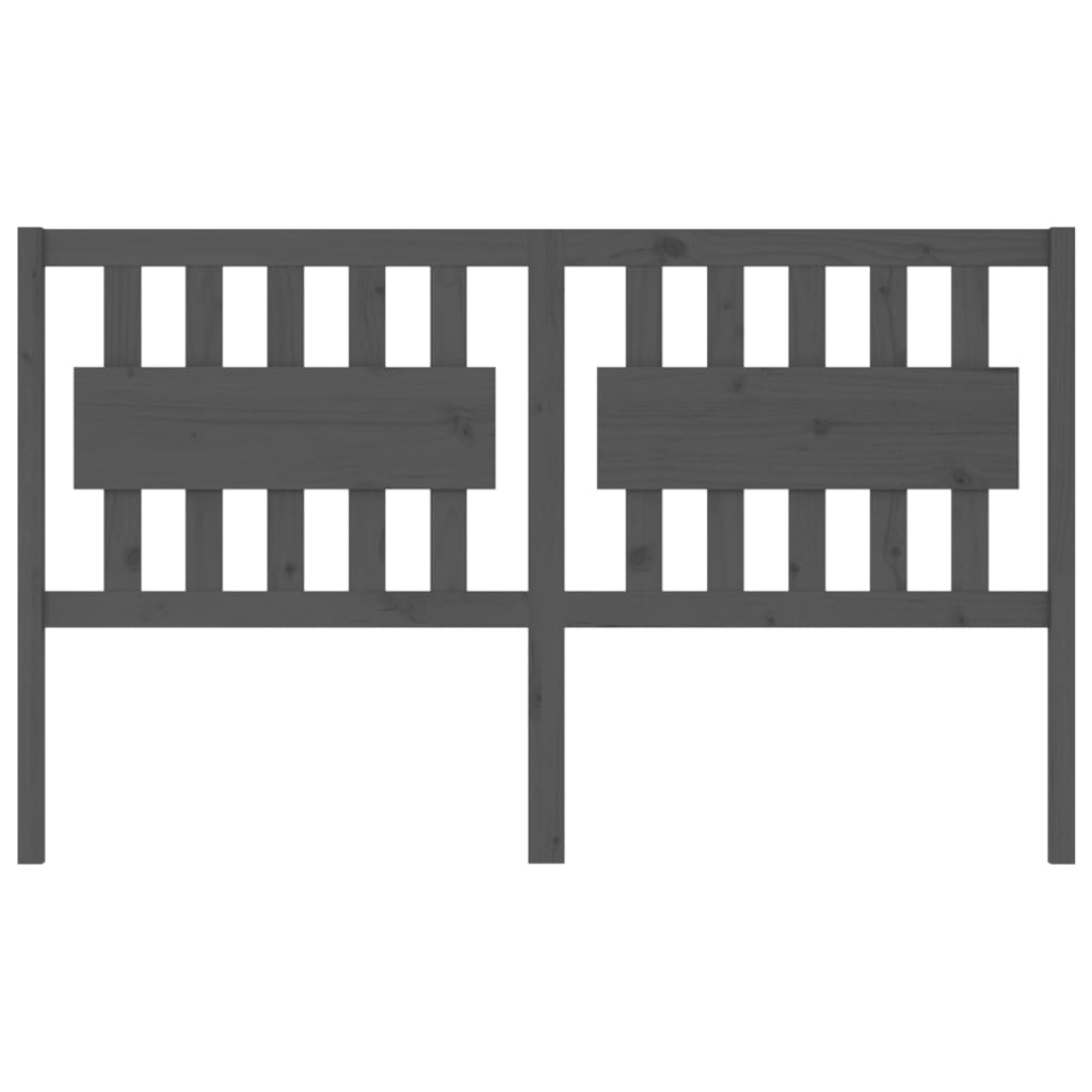 Kopfteil Grau 155,5x4x100 cm Massivholz Kiefer