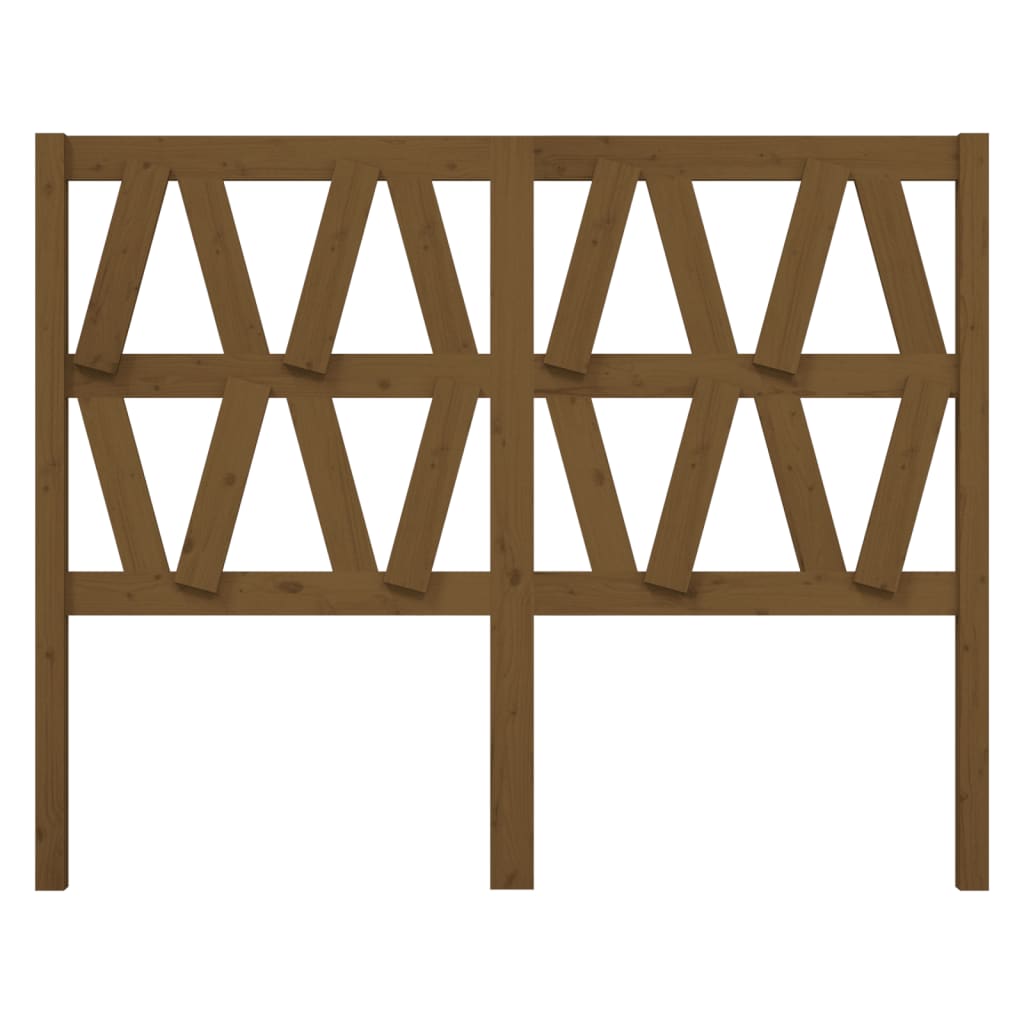 Kopfteil Honigbraun 126x4x100 cm Massivholz Kiefer