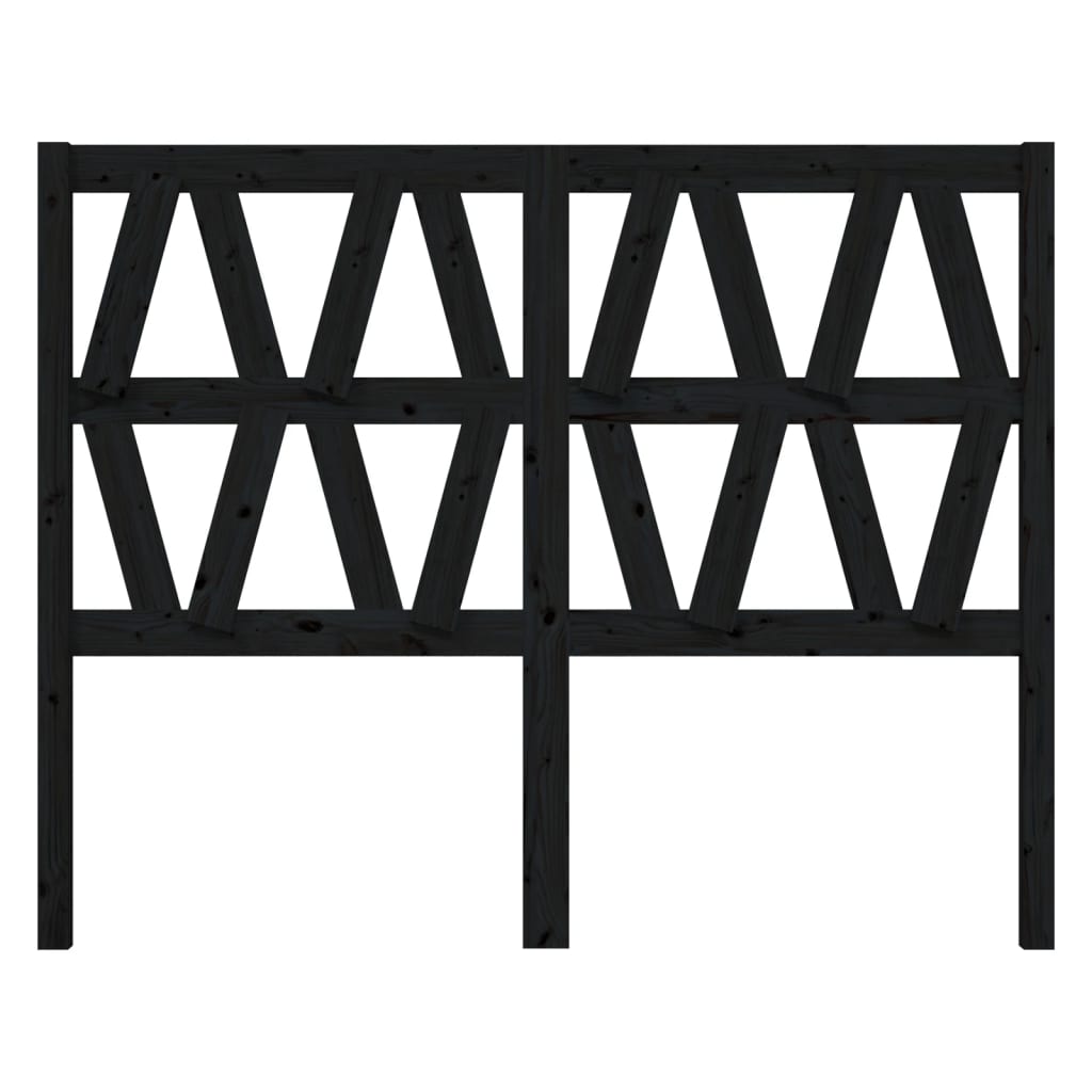 Kopfteil Schwarz 166x4x100 cm Massivholz Kiefer