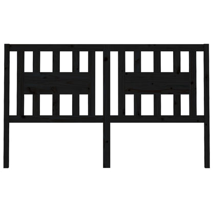 Kopfteil Schwarz 126x4x100 cm Massivholz Kiefer