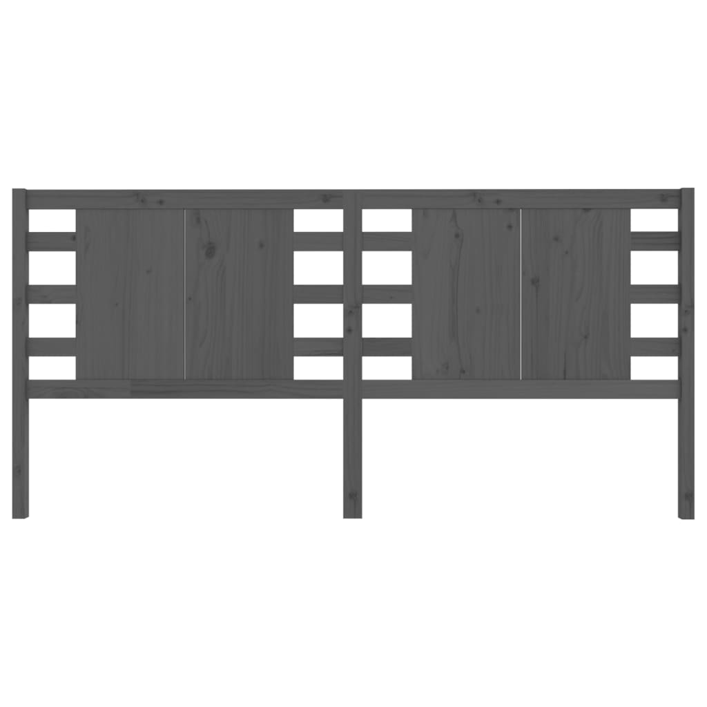 Kopfteil Grau 166x4x100 cm Massivholz Kiefer