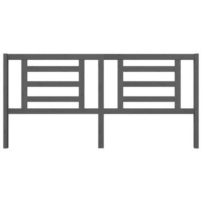 Kopfteil Grau 206x4x100 cm Massivholz Kiefer