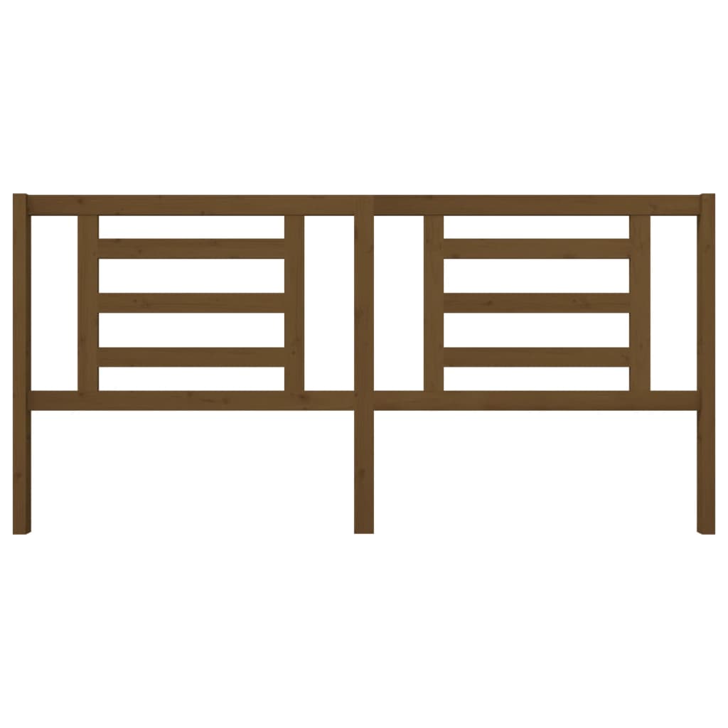 Kopfteil Honigbraun 206x4x100 cm Massivholz Kiefer