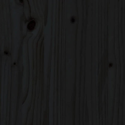 Kopfteil Schwarz 125,5x4x100 cm Massivholz Kiefer