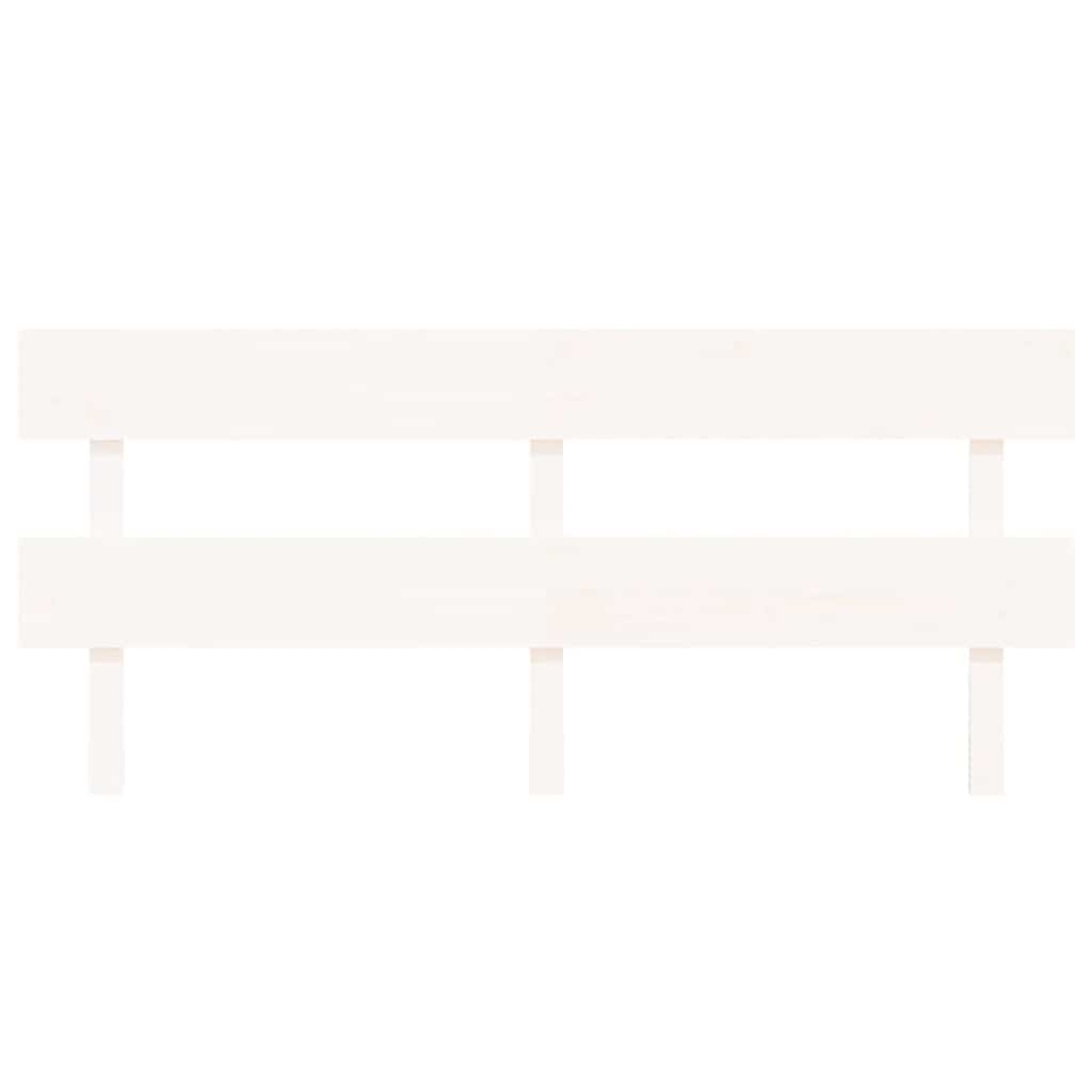 Kopfteil Weiß 204x3x81 cm Massivholz Kiefer