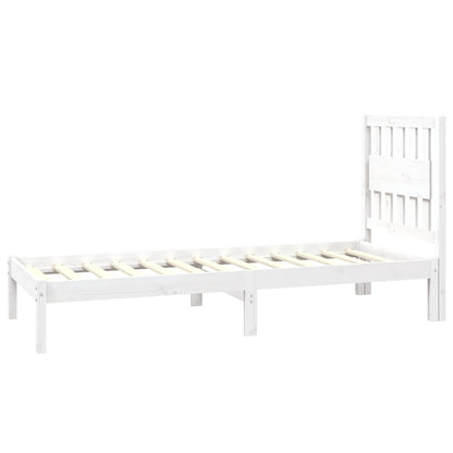 Massivholzbett ohne Matratze Weiß