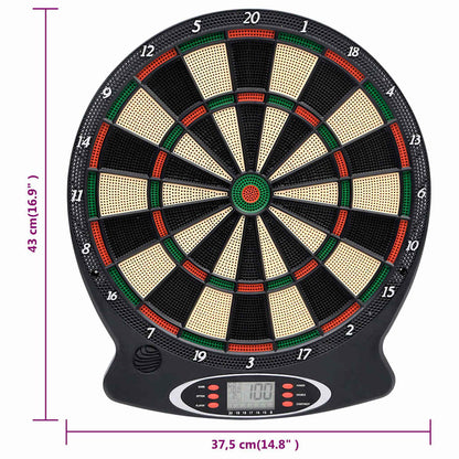 Elektrische Dartscheibe mit Darts Schwarz Polypropylen