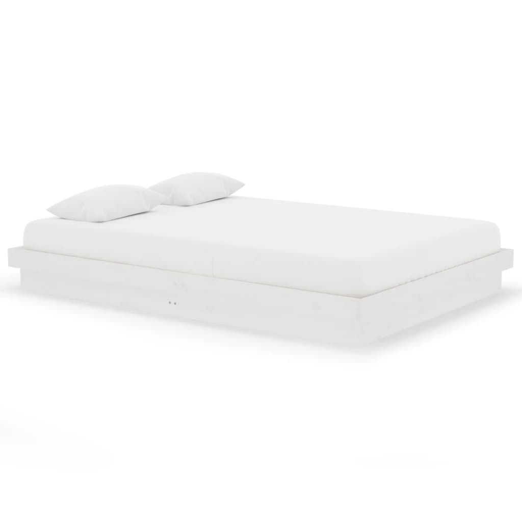 Massivholzbett Weiß 140x200 cm