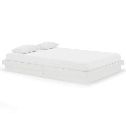 Massivholzbett Weiß 140x200 cm