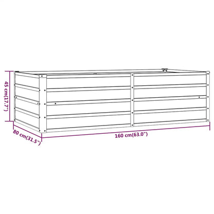 Hochbeet Rostig 160x80x45 cm Cortenstahl