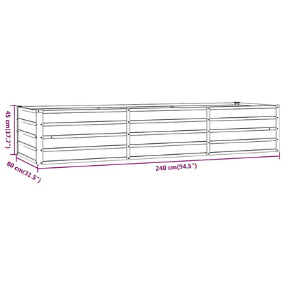 Hochbeet Rostig 240x80x45 cm Cortenstahl