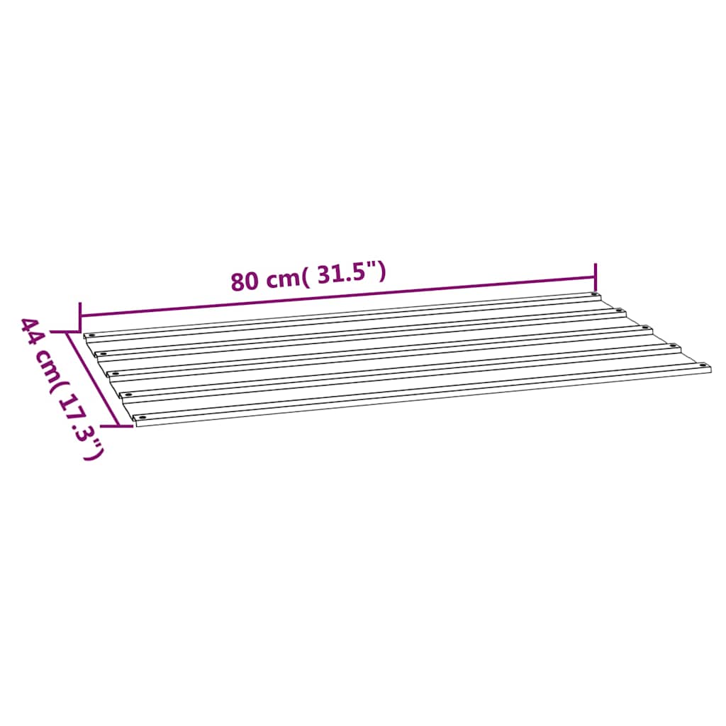 Dachplatten 12 Stk. Rostig 80x44 cm Cortenstahl