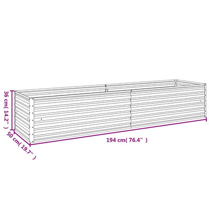 Garten-Hochbeet 194 x 50 x 36 cm Cortenstahl